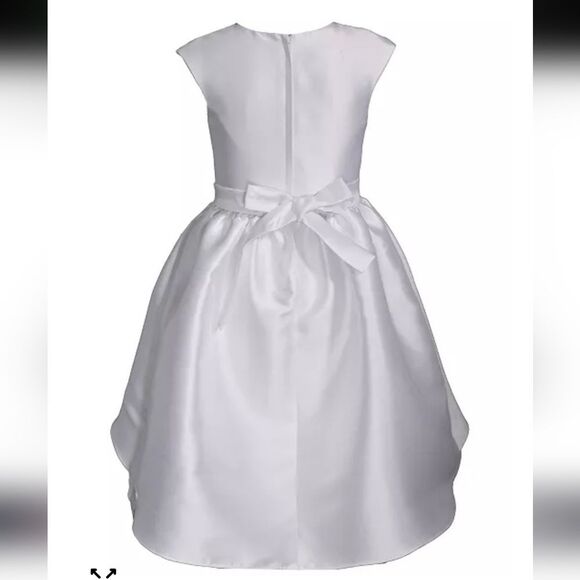 Iris & Ivy Girls Cascade High-Low Communion Flower Girl Dress NWOT Size 10 White - Picture 2 of 5